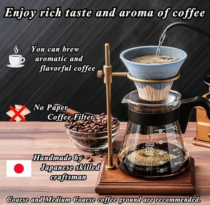 Ceramic Reusable Coffee Filter Dripper Paperless Sustinable Mt. Fuji Made in Japan (Purple)