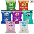Live Love Pop Variety Pack Flavored Gourmet Popcorn, 1.0 Oz (Pack of 14), Individual Snack Size Bags, Healthy Snack, Gluten Free, Vegan & Non-GMO, Mission Driven Munchies