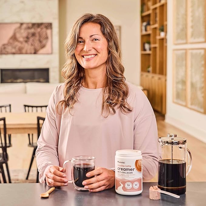NativePath Keto Coffee Creamer Powder Mocha Latte — Keto-Friendly, Non-Dairy & Low Sugar Creamer. Made with Grass-fed Collagen Protein Powder, MCT Oil & Monk Fruit. Soy & Gluten Free (7.4 OZ)