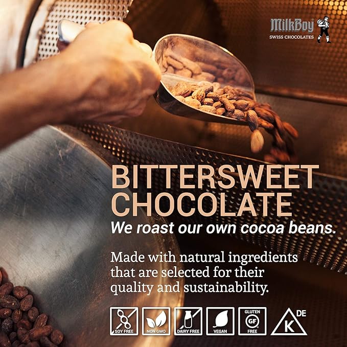 Milkboy Swiss Chocolates Gourmet Chocolate Bars - Handmade Milk and White Chocolates Bar - Premium Quality, Kosher, GMO-Free - 5 Pack Mixed Variety Gift Box