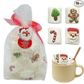 4E's Novelty Christmas Decorated Marshmallow Large Individually Wrapped 16 Pcs - Large Christmas Marshmallows for Hot Chocolate Toppers, Marshmallow Treat Toppings for Hot Cocoa Bar Supplies, Christmas Candy for Kid Adults 4.2oz