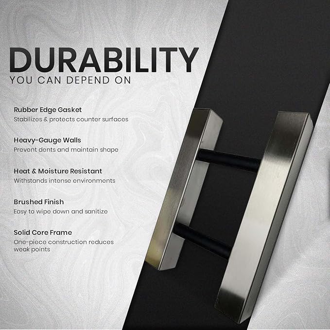 Rattleware Stainless Steel Knock Chute (15” x 11”) - Ideal for Slim Jim Garbage Can - Double-Sided, Heavy Duty Espresso Grounds Knock Box - Barista Essential for High-Volume Settings