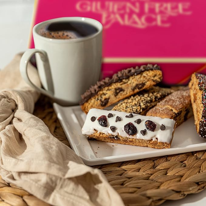 Gluten Free Palace Biscotti Cookies Gift Basket – Gluten Free Chocolate Cookies – Assorted Biscotti Chocolate Gift Box for Family, Sympathy, Men & Women