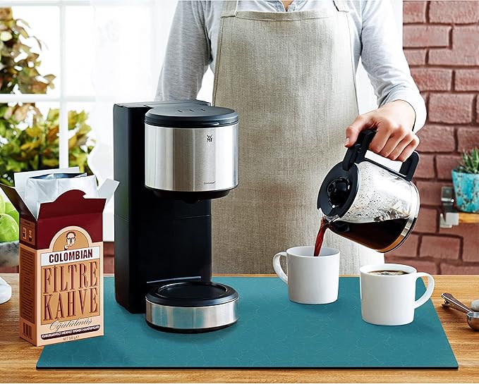 GOLENER Coffee Maker Mat For Countertops,Coffee Bar Decor,Coffee Machine Pads,Absorbent, Washable,Reversible Microfiber Dish Drying Mat For Kitchen accessories,Under Small Appliance Mats