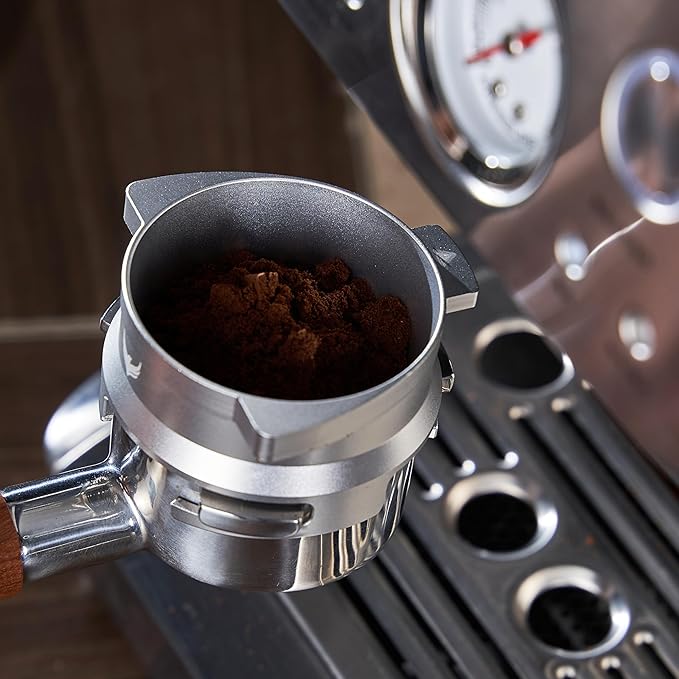 54mm Dosing Funnel Espresso Puck Screen Set KNODOS Grinder Trigger Portafilter Funnel and Filter Compatible with Breville 54mm Portafilters
