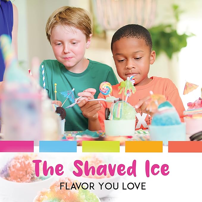 Hawaiian Shaved Ice Syrup Variety Pack - 10 Premium Snow Cone Flavors - Long-Lasting Shaved Ice Flavorings for Home & Business Use - 16oz Bottles