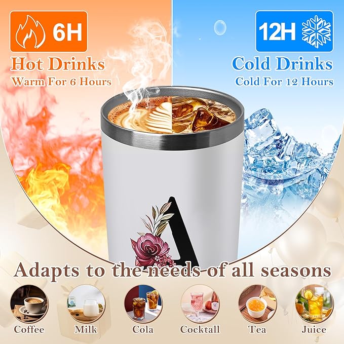 20 Oz Insulated Coffee Cup Stainless Car Water Mug Steel Leackproof Heavy Large Taza Cafe Travel Essentials Accessories Camping Gear Road Trip Must Haves RV Necessities Backpacking Gadget Hiking Stuff