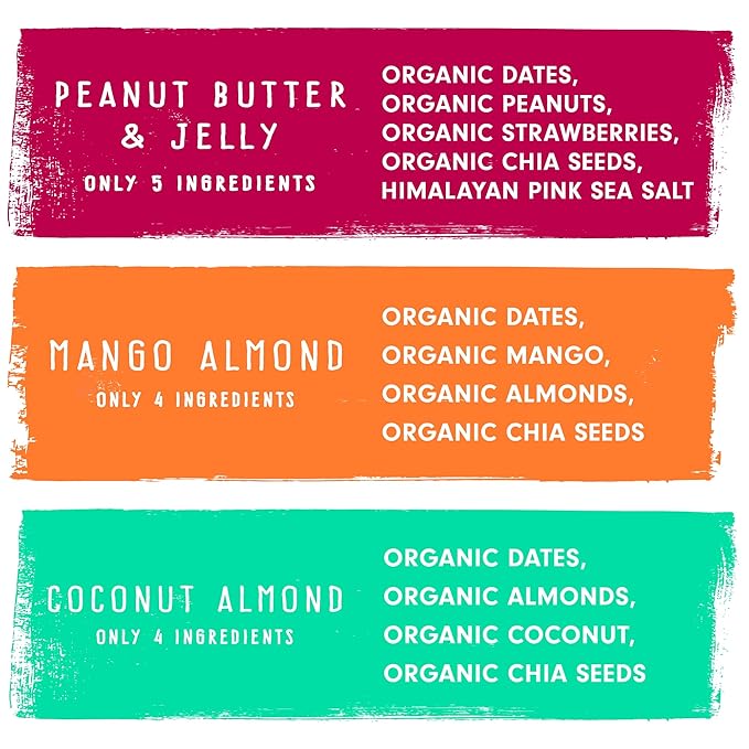 JONESBAR Organic Plant Based Protein Bars | Fruit Lovers Pack | Fruit & Nut Bar, Kosher, Gluten Free, Breakfast Bars, School Snacks, Vegan Snack & Healthy Snacks for Adults and Kids (Pack of 12)