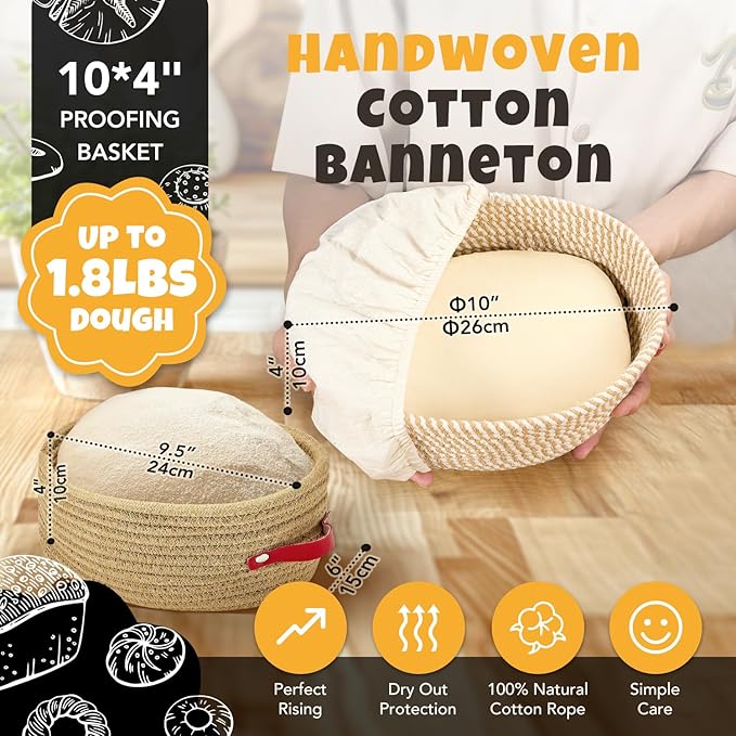 Sourdough Bread Baking Supplies, Sourdough Starter Kit with scale, Starter Jar, Bread Making Tools Kit, Sour Dough Kit Tools, Sourdough Proofing Basket, Sourdough Kit Gifts for Bakers Women Wife Mom