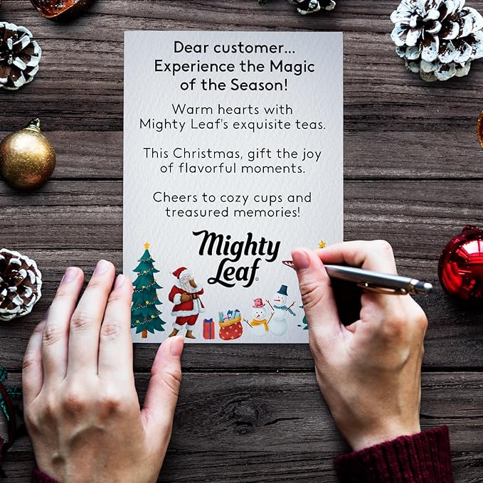 Mighty Leaf Organic Tea Sampler – 40 Count Silken Tea Bags – 8 Assorted Flavors: Tropical Green, Chamomile Citrus, Earl Grey, Vanilla Bean, White Orchard, Breakfast, Spring Jasmine, African Nectar – Premium Tea Gift Box