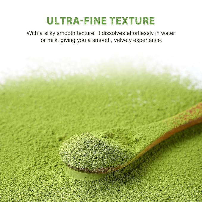 Soeos Organic Matcha Powder, Matcha Green Tea Powder, 2 oz (2 Pack), Total 4 oz, Antioxidant-Rich Japanese Matcha for Lattes, Smoothies and Baking, Recyclable Bags