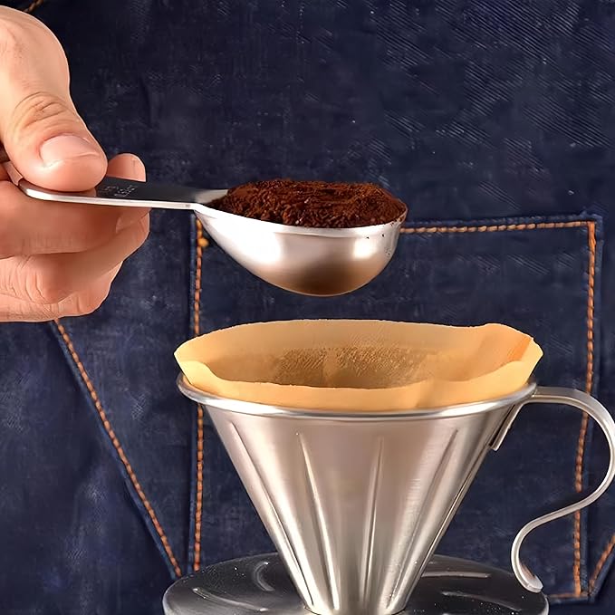3 Piece 15g Coffee Scoop, Stainless Steel with Graduated Spoon for Coffee Beans, Sugar, Flavourings, etc