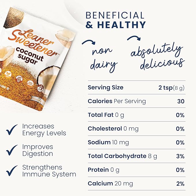 Leaner Creamer Non-Dairy Sugar Free Coffee Creamer Powder (Leaner Sweetener Pouch 16oz)