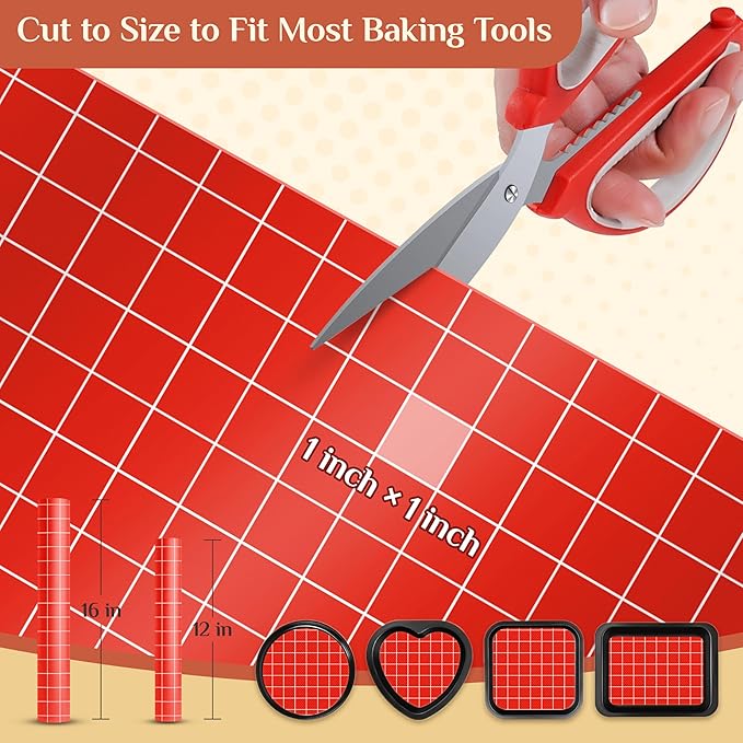 Silicone Baking Mat, 16 IN x 10 FT Free Cutting Baking Sheet,Non-Stick Reusable Dough & Pastry Mat,Non-Slip Silicone Mat Roll for Air Fryer Liner,Freeze Dryer,Oven Baking Pan,Kitchen Counter