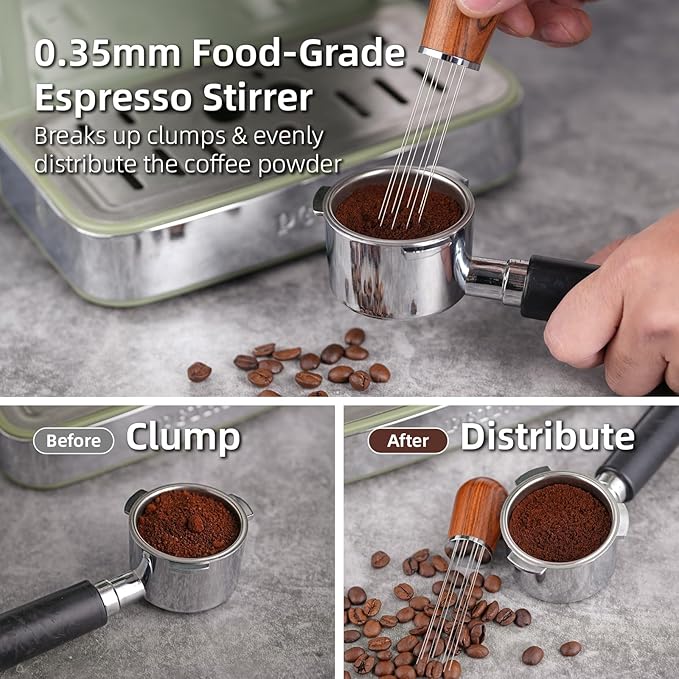 53.5mm Espresso Accessories Kit,Spring Loaded Calibrated Espresso Tamper,Wdt Tool Espresso & Dosing Funnel Set,Coffee Tamper Espresso Machine Accessories For 53.5 mm Portafilter Barista Tools