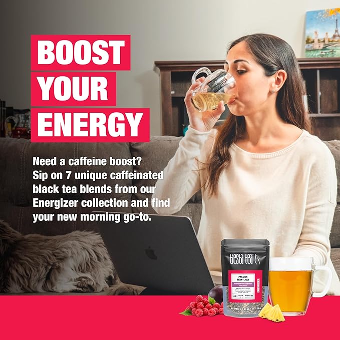 Tiesta Tea - Black Sampler Dry Flight Set, Loose Leaf, High Caffeine, Makes Hot & Iced, Assorted Tea Sets with Herbal, Chai, Fruit Black Teas & More, 7 Resealable Sample Pouches