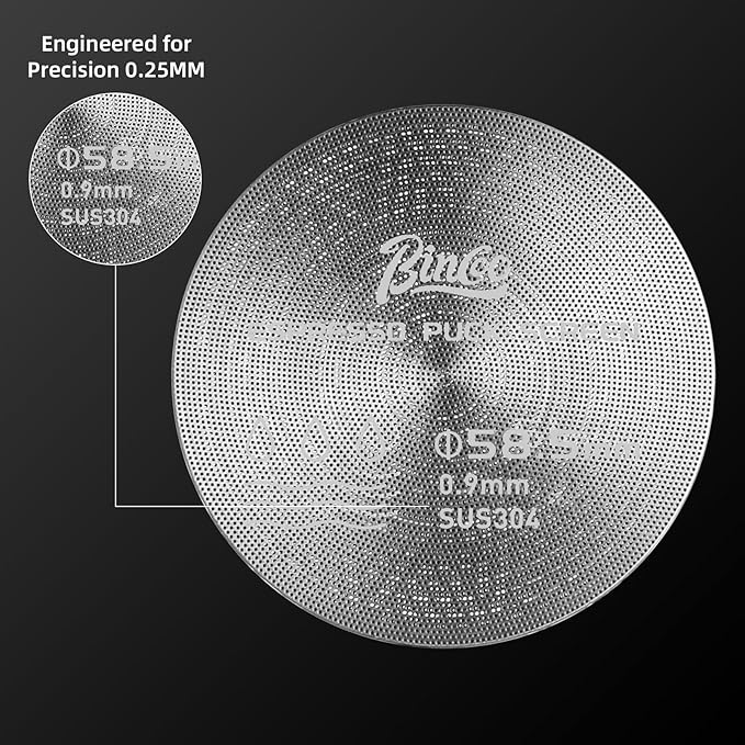 58.5 mm Puck Screen - Metal Espresso Puck Screen Reusable Coffee Filter for Espresso Portafilter Filter Basket 58.5mm Thickness (2pack, 58.5mm)