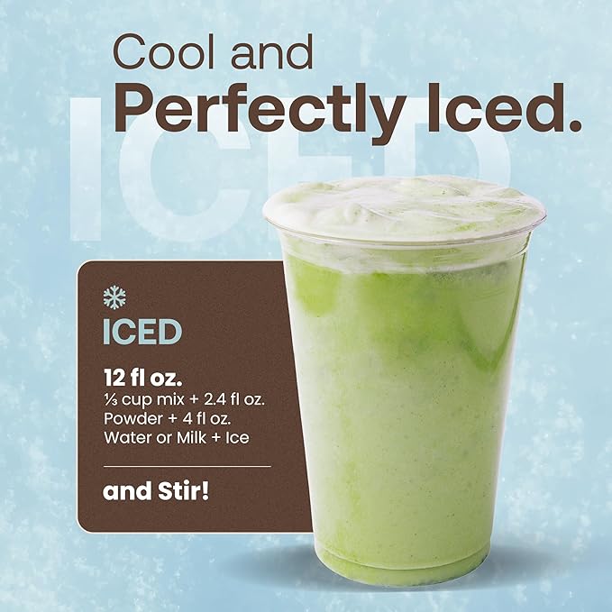 Dr. Smoothie Café Essentials Matcha Green Tea Latte – No Artificial Colors, Flavors, or Sweeteners – Shelf Stable – 51mg of Caffeine – Great for Hot, Iced, & Frozen Frappes (3.5 lb Bag, 30 Servings)