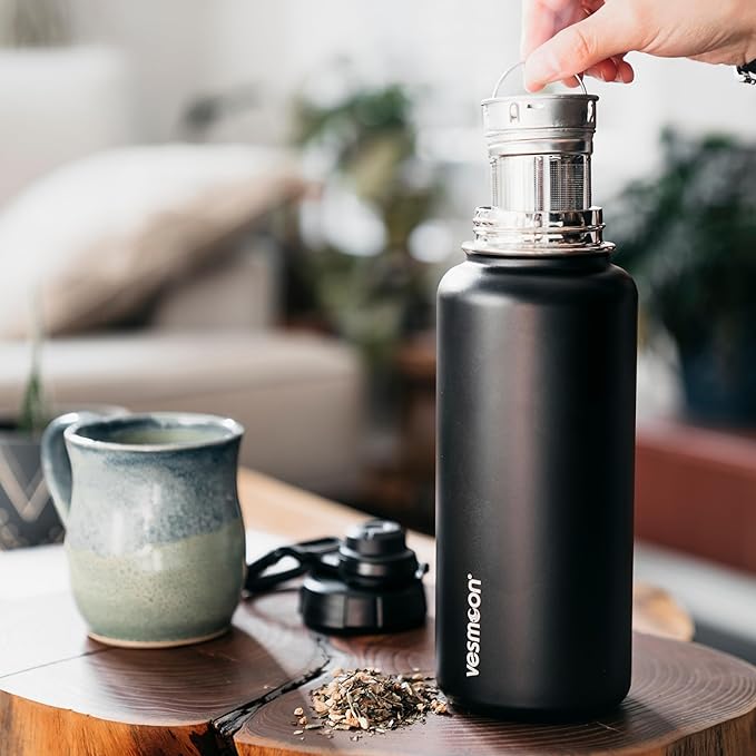 Vessence Stainless Steel Infuser - Extra Long Fine Mesh Filter for Loose Leaf Tea, Fruits or Ice | Compatible with Vessence Water Bottles