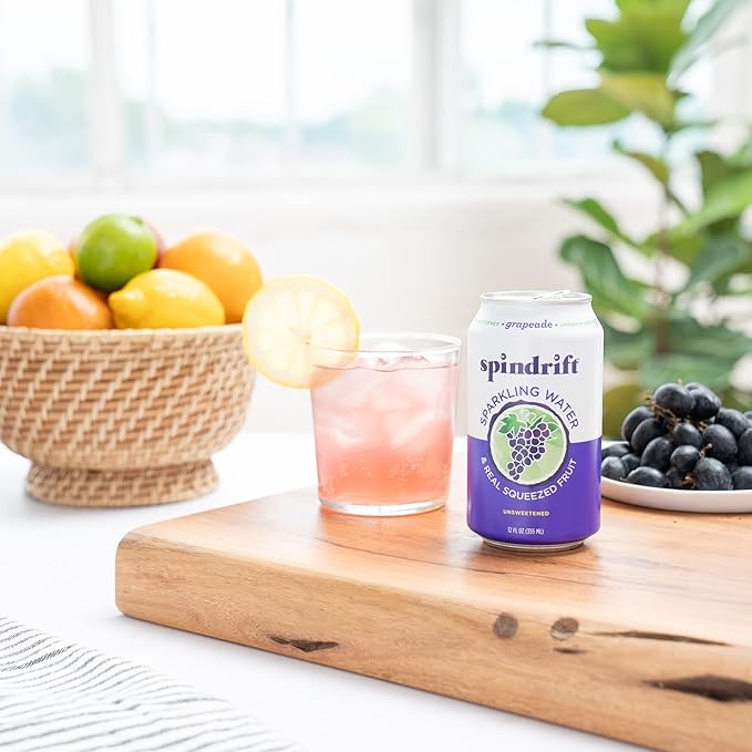 Spindrift Grapeade Can 12 Ounce (Pack of 24)