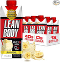 Labrada Lean Body Ready-to-Drink Banana Protein Shake,40g Protein,Whey Blend,0 Sugar,Gluten Free,22 Vitamins & Minerals,17 Ounce (Recyclable Carton & Lid - Pack of 12) LABRADA