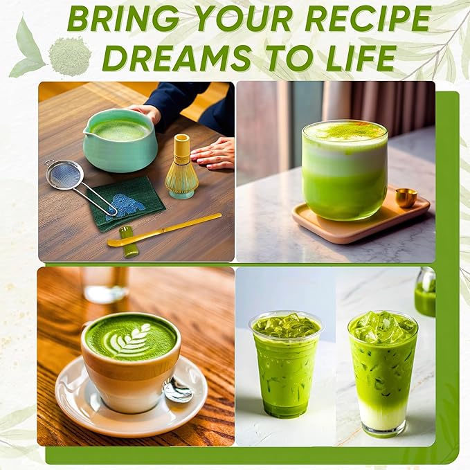 Matcha Whisk Set - 7pcs Matcha Set Including Bamboo Whisk, Bowl with Spout, and Accessories | All-in-One Matcha Kit for Matcha Latte Lovers | Japanese Matcha Set Whisk And Bowl for Tea Ceremony