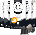 Cru Kafe Ristretto USDA Organic Espresso Coffee Capsules (50 Pods) Fairtrade Coffee Pods Compatible with Nespresso Original Line and Pixie Machines