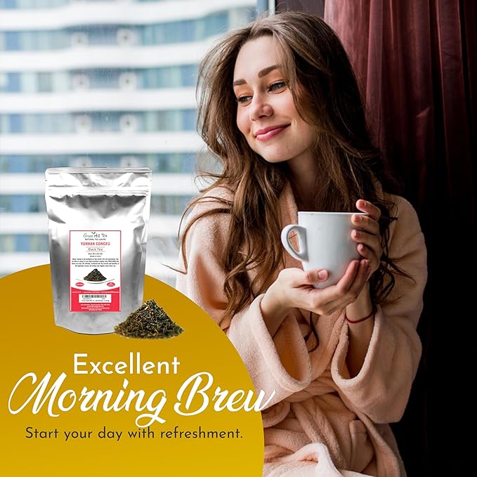 Yunnan Gongfu Black Tea , Natural Black Tea with Excellent fullness with subtle sweetness– 3.5 Oz Bag