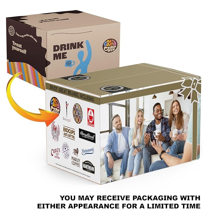 Flavored Decaf Coffee Pods Variety Pack Compatible with Keurig K Cups Brewers, 40 Count, Assorted Decaffeinated Flavored Coffee Sampler(Pack of 1)