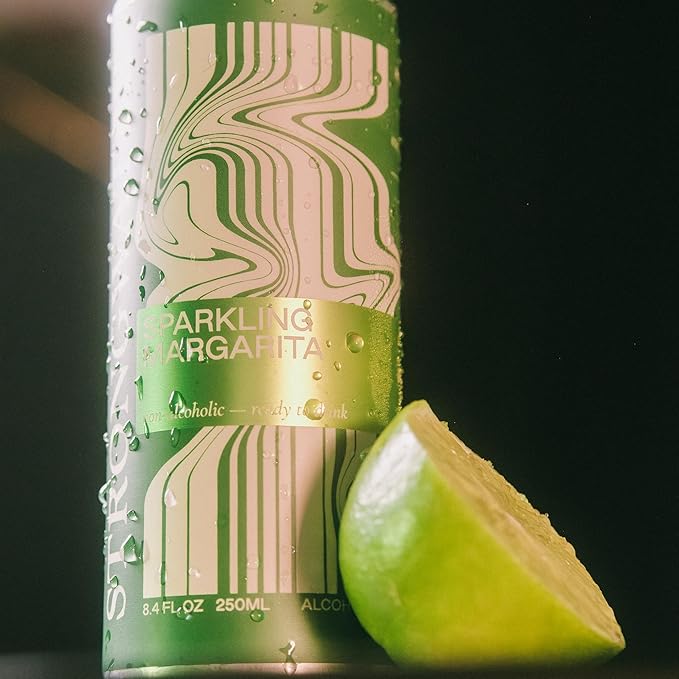 Strongwater Sparkling Non Alcoholic Margarita to Go - 12 Pack Cans (8.4 Fl Oz Each) Virgin Margarita Mocktail Mix - Ready to Drink Nonalcoholic Cocktail with Lime Juice, Agave & Nothing Artificial