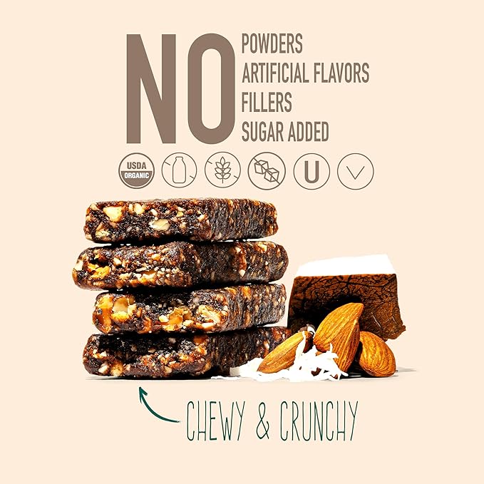 JONESBAR Organic Plant Based Protein Bars | 6 Flavor Variety Pack | Fruit & Nut Bar, Kosher, Gluten Free, Breakfast Bars, School Snacks, Vegan Snack & Healthy Snacks for Adults and Kids (Pack of 12)