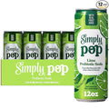 Simply POP Prebiotic Soda Lime Cans, 12 fl oz, 12 Pack