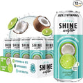 ShineWater Coconut Lime Vitamin D Electrolyte Drink | Zero Sugar Hydration Beverage with Magnesium, Zinc & Antioxidants | Low Calorie Plant-Based Vitamin Water | 12 Pack