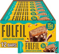 FULFIL Protein Snack Bars, Chocolate Salted Caramel Flavored, Gluten Free with 15g Protein, Pantry Staples, 12 Count