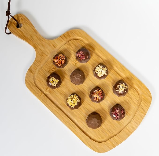 Andy Anand Chocolatier Belgian Chocolate Truffles - 25 Pcs Parisian Chocolate Truffles Gift Box With Mango, Pistachio, Pineapple, Raspberry & Strawberry, Decadent Belgian Truffles (25 Pcs, 8 Oz)