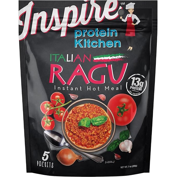 Inspire Italian Ragu - 13g Instant Hot Protein Meal by Bariatric Eating (5 Packets)
