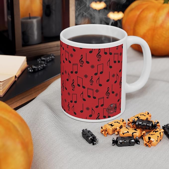 11 OZ Novelty Coffee Mugs - Christmas Gift (Music Theme)