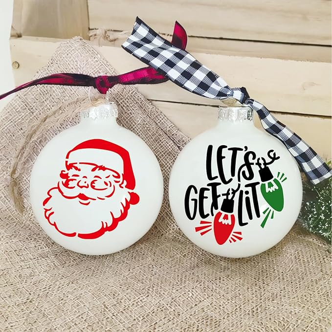 36 Pcs Small Christmas Stencils for Painting on Wood 3 Inch Reusable Christmas Ornament Stencil for Crafts Wood Card Paper Fabric (36 Christmas)