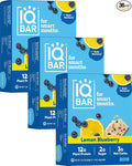 IQBAR Brain and Body Plant Protein Bars - Lemon Blueberry - 36-Count - Keto, Vegan, Low Carb, High Fiber, Gluten Free, Dairy Free, Low Sugar Snack with Nutrients for Focus, Energy, Meal Replacement
