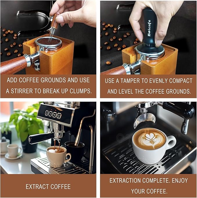22 PCS 51mm Espresso Accessories Kit, 51mm Spring Loaded Calibrated Espresso Coffee Tamper Set with Tamper Mat, WDT Tool, Latte Art Kit, Frothing Pitcher and Towel for Coffee Making (51mm)