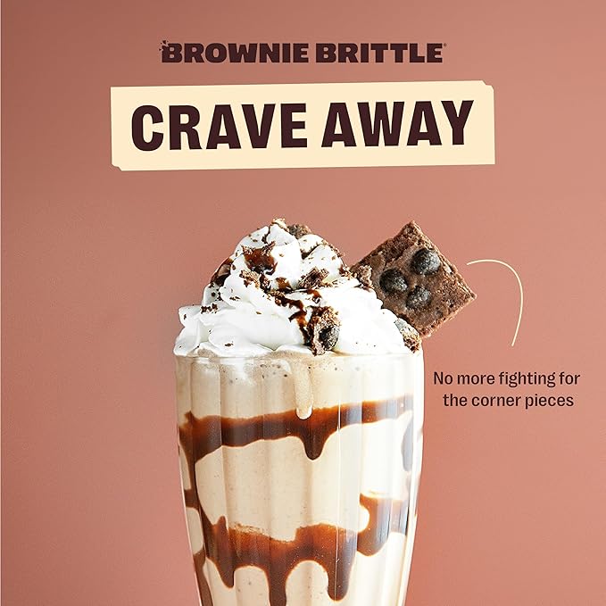 Brownie Brittle – Caramel Apple Blondie Thin and Crispy Sweet Snacks (Pack of 3, 5 oz), Rich Gourmet Brownie Bites Dessert