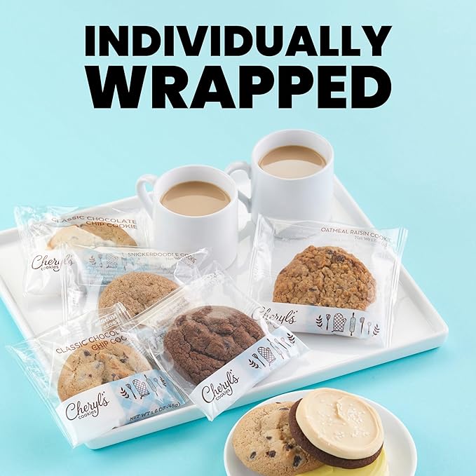 Cheryl's Cookies® Floral Cookie Gift Box Tin w/ 10 Buttercream-Frosted Flower Sugar Cookies, Fruit Flavored, Individually Wrapped, Gourmet, Handmade, Perfect for Any Occasion, Family & Friends