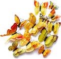 Butterfly Wall Decor 24/48 PCS, 3D Butterflies Stickers for Party Decorations with Magnets(Gold, 24)