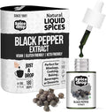 Spice Drop Black Pepper Natural Spice Extract For Soups, Dishes, and Beverages | Authentic Taste | Made From Peppercorns | 5ml (180 Drops equivalent to 40 grams powder) | Vegan | Natural Herbs Extract | Non-GMO