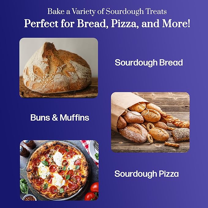 Mature Sourdough Starter Culture – 100+ Years Old Dehydrated Sourdough Starter Kit for Delicious Homemade Sourdough Bread – All-Natural and Organic - Beginner Friendly, Fast reactivation and Expert Support