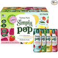 Simply POP Prebiotic Soda Variety Pack Cans, 12 fl oz, 12 Pack