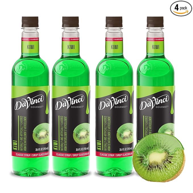 DaVinci Gourmet Classic Kiwi Syrup, 25.4 Fluid Ounces (Pack of 4)