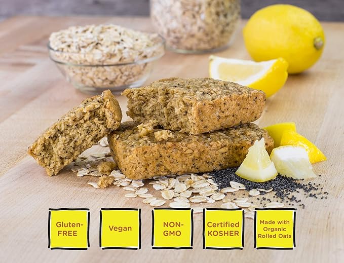 Bobo's Oat Bars, Variety Sampler Flavors, 3 oz Bar, 3 Chocolate Chip, 3 Lemon Poppyseed, 3 Peanut Butter Chocolate Chip, Gluten Free Whole Grain Snack and Breakfast Bar, 9 Pack