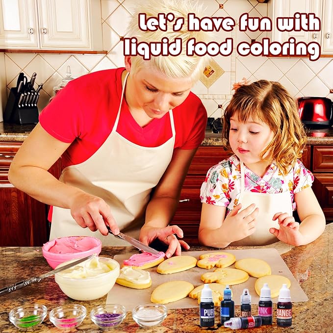 Food Coloring Liquid - Vibrant Color Food Coloring for Cake Decorating, Baking, Easter Egg, Icing - Tasteless Food Color Dye for Fondant, Cooking, Slime, Airbrush (Green, 8 Fl.oz)