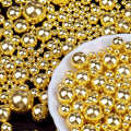 Gold Sprinkles for Cake Decorating, 6 Sizes Mix 4.6 oz Edible Pearls Sugar Sprinkles for Cupcake Cookies Ice Cream Topping Baking Decorations